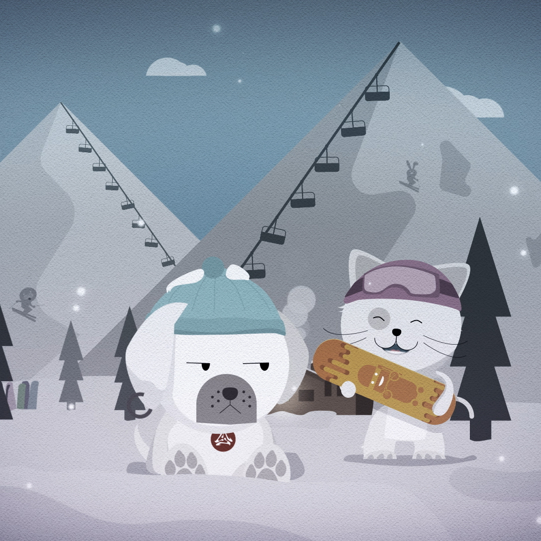 Santa Paws & Santa Claws – Snowboard